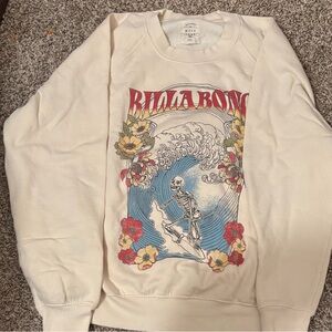 Billabong Off-White Surf Skeleton Sweatshirt
